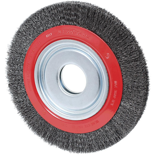 Disque &agrave; fils cr&ecirc;p&eacute;s, 8" dia., Fils 0,014", Arbre 1/2"/2"/5/8" R.M.G. Prévention