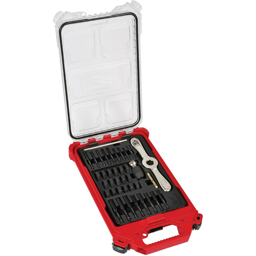 Jeu de tarauds & fili&egrave;res m&eacute;triques PackOut avec poign&eacute;e 2-en-1 Hex-Lok, 38 Morcea R.M.G. Prévention