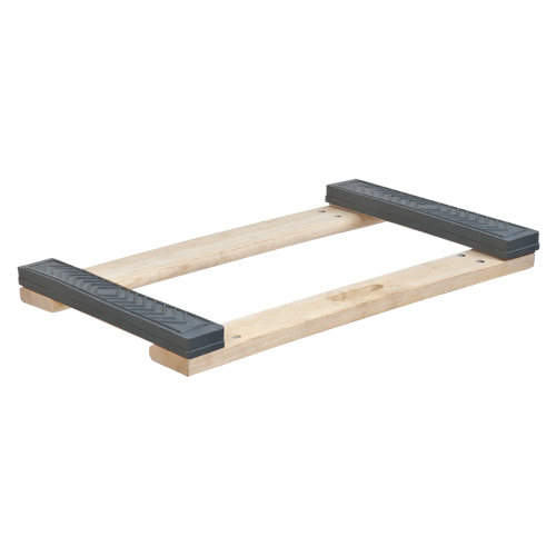 Cadre de socle roulant en bois dur &agrave; bouts avec caoutchouc, Cadre en Bois, 18" la x 24" p x 2,5" h, Capacit&eacute; de 900 lb R.M.G. Prévention