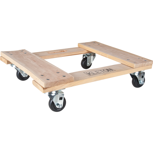 Hardwood Dolly, Polyolefin Wheels, 1000 lbs. Capacity, 18" W x 24" D x 7" H R.M.G. Prévention