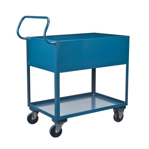Chariots de service &agrave; bordure profonde, 2 Tiers, 24" la x 47" h x 36" p, Capacit&eacute; 1200 lb R.M.G. Prévention