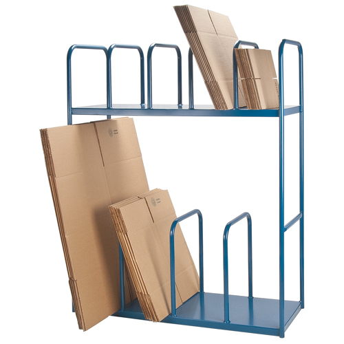 Support &agrave; deux niveaux pour boîtes de carton R.M.G. Prévention