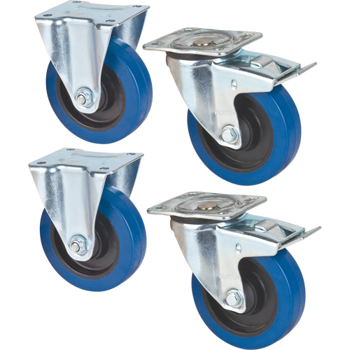 Support pour boîtes de carton - Jeu de roulettes en option R.M.G. Prévention