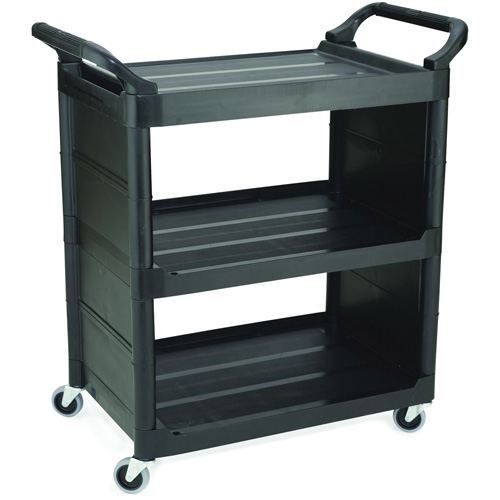 Chariot de service avec panneaux d'extr&eacute;mit&eacute;s, 3 tiers, 18-5/8" x 36-5/8" x 33-5/8", Capacit&eacute; 150 lb R.M.G. Prévention