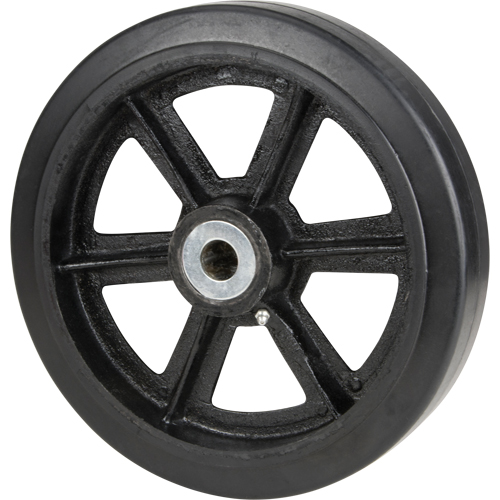 Mold-On Rubber Wheels, 8" (203.2 mm) Dia. x 2" (50.8 mm) W, 600 lbs. (272.155 kg.) Capacity R.M.G. Prévention