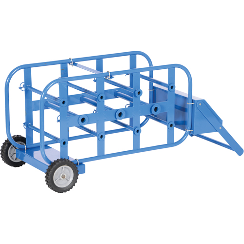 Chariot portatif pour mat&eacute;riaux bobin&eacute;s, Acier, 11 Montants, 19-1/2" la x 43-1/4" h x 17-1/2" p, Capacit&eacute; de 150 lb R.M.G. Prévention