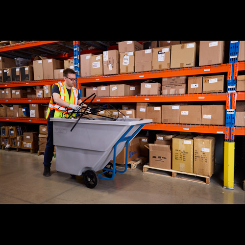 Tilt Truck, Polyethylene, 0.625 cu. yd., 850 lbs. Load Capacity R.M.G. Prévention