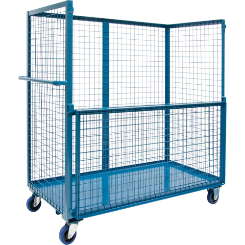 Chariot grillag&eacute; pour transport , Acier, 24" x 55" x 36", Capacit&eacute; 2400 lb R.M.G. Prévention
