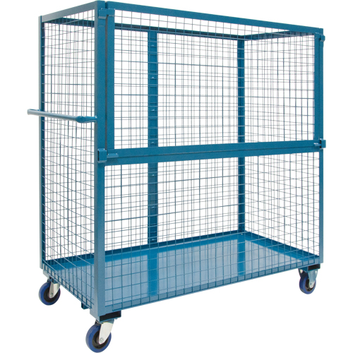 Chariot grillag&eacute; pour transport , Acier, 24" x 55" x 36", Capacit&eacute; 2400 lb R.M.G. Prévention