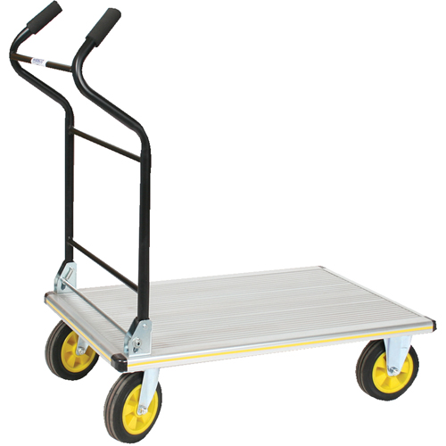 Chariot &agrave; plateforme avec poign&eacute;e ergonomique pliante, Aluminium, 660 lb, 35-1/2" lo x 24" la, Hauteur 41" R.M.G. Prévention