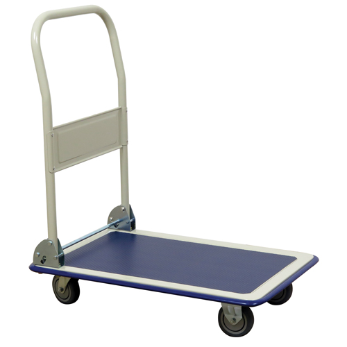 Chariot &agrave; plateforme avec poign&eacute;e pliante, Acier, 440 lb, 29" lo x 19" la, Hauteur 32-1/2" R.M.G. Prévention