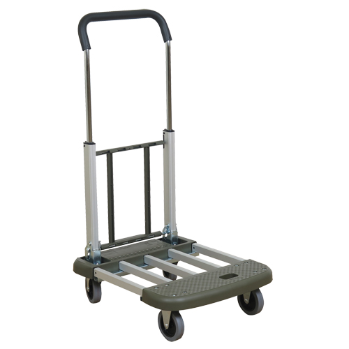 Chariot &agrave; plateforme t&eacute;l&eacute;pliante, Aluminium, 330 lb, 29-1/2" lo x 17-1/2" la, Hauteur 36-1/2" R.M.G. Prévention