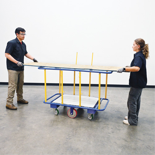 Horizontal Panel Cart, 63-7/16" x 28-1/2" x 40-15/16", 2000 lbs. Capacity R.M.G. Prévention