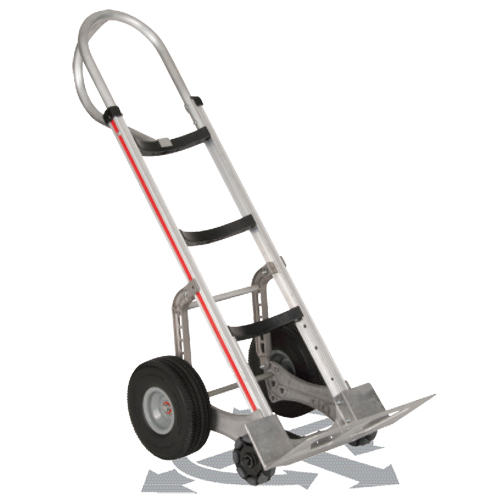 Self-Stabilizing Hand Truck, P-Handle Handle, Aluminum, 55'' Height, 500 lbs. Capacity R.M.G. Prévention
