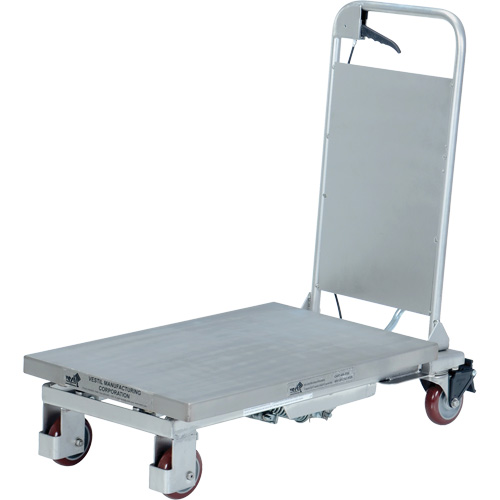 Manual Hydraulic Scissor Lift Table, 27-1/2" L x 17-5/8" W, Partial Stainless Steel, 400 lbs. Capacity R.M.G. Prévention