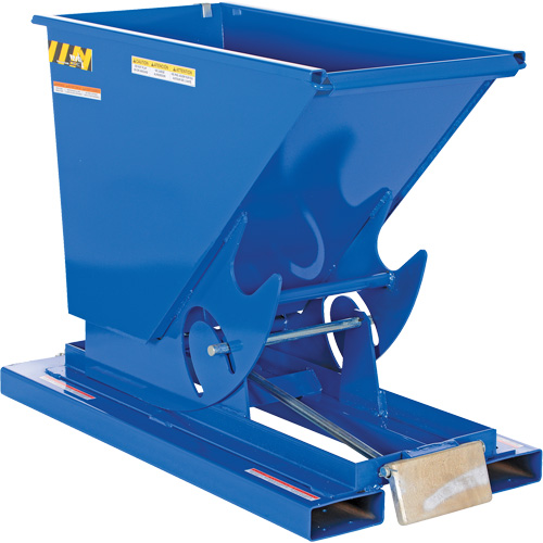 Self-Dumping Hopper, Steel, 1/3 cu.yd., Blue R.M.G. Prévention