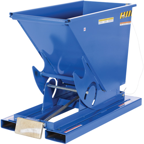 Self-Dumping Hopper, Steel, 1/3 cu.yd., Blue R.M.G. Prévention