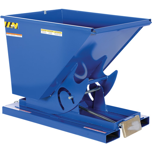 Self-Dumping Hopper, Steel, 1/2 cu.yd., Blue R.M.G. Prévention