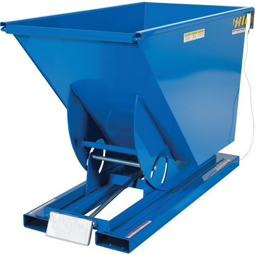 Self-Dumping Hopper, Steel, 3/4 cu.yd., Blue R.M.G. Prévention