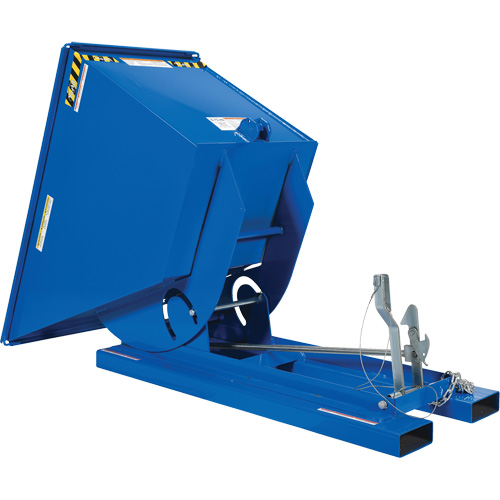 Self-Dumping Hopper, Steel, 3/4 cu.yd., Blue R.M.G. Prévention