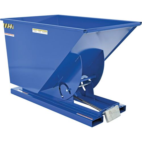 Self-Dumping Hopper, Steel, 1 cu.yd., Blue R.M.G. Prévention