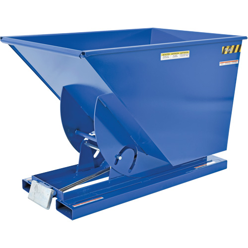 Self-Dumping Hopper, Steel, 1 cu.yd., Blue R.M.G. Prévention