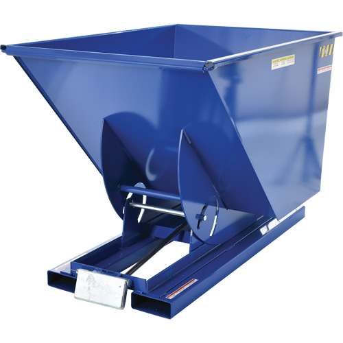 Self-Dumping Hopper, Steel, 1 cu.yd., Blue R.M.G. Prévention