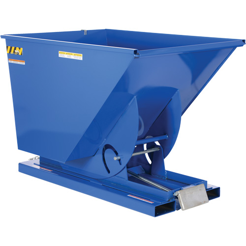 Self-Dumping Hopper, Steel, 1-1/2 cu.yd., Blue R.M.G. Prévention