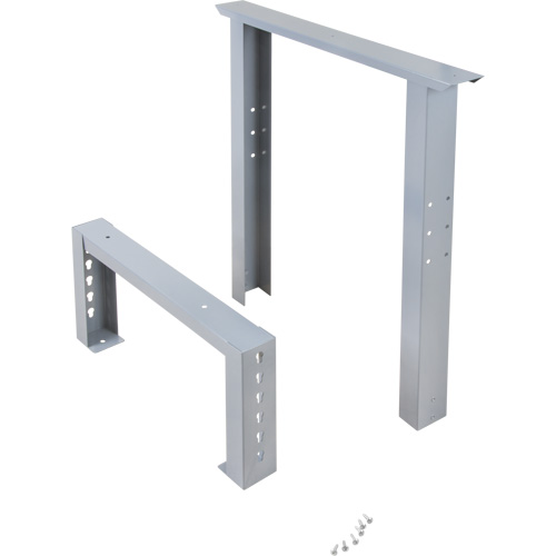 Pattes d'&eacute;tabli pour service industriel, Acier, 24" p x 34" h, Simple R.M.G. Prévention