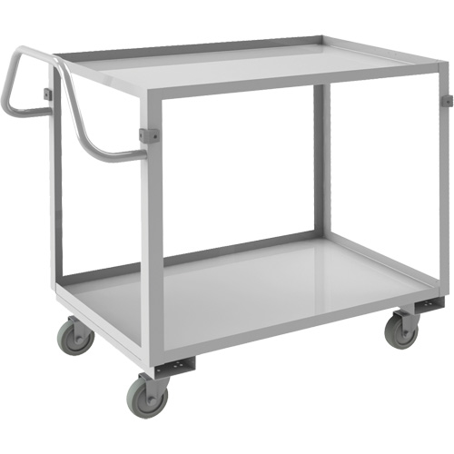 Chariot avec tablettes de calibre industriel, 2 Tiers, 22-1/2" la x 36-1/2" h x 42-7/16" p, Capacit&eacute; 600 lb R.M.G. Prévention