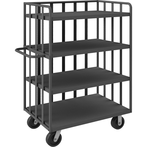 Chariot &agrave; tablettes ouvert portatif, 4 Tiers, 31-1/8" la x 57-1/2" h x 56-1/8" p, Capacit&eacute; 3600 lb R.M.G. Prévention