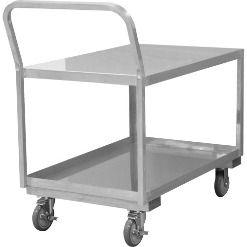 Industrial Grade Low Profile Shop Cart, 2 Tiers, 24-1/8" W x 40-3/4" D x 38-1/8" H, 1200 lbs. Cap. R.M.G. Prévention