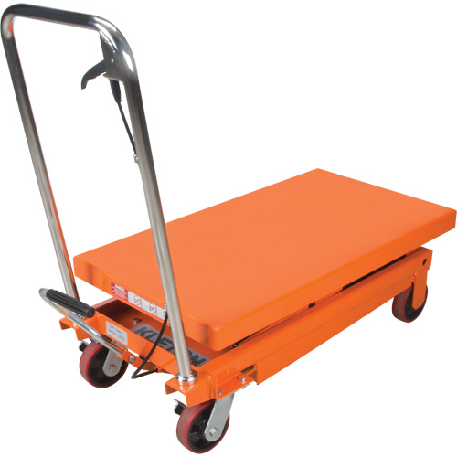 Hydraulic Scissor Lift Table, 35-3/4" L x 19-3/4" W, Steel, 770 lbs. Capacity R.M.G. Prévention