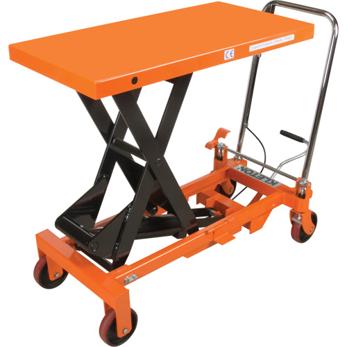 Hydraulic Scissor Lift Table, 39-1/2" L x 20" W, Steel, 1650 lbs. Capacity R.M.G. Prévention