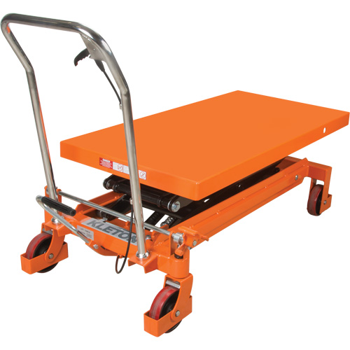 Hydraulic Scissor Lift Table, 48" L x 24" W, Steel, 1540 lbs. Capacity R.M.G. Prévention