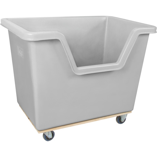 Chariot-caisse &agrave; c&ocirc;t&eacute; ouvert, Poly&eacute;thyl&egrave;ne, 45-3/4" lo x 31-1/4" la x 37-3/4" h, Volume 22 pi³, Capacit&eacute; 1000 lb R.M.G. Prévention