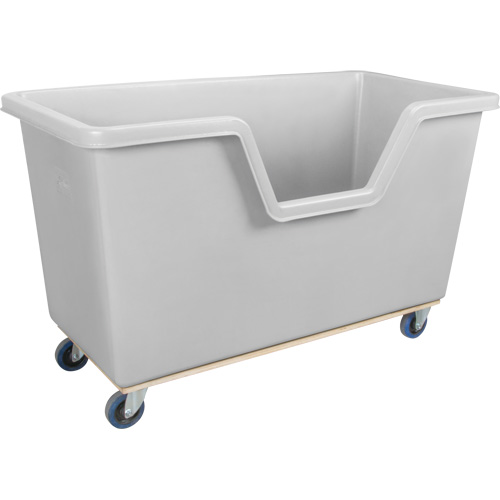 Chariot-caisse &agrave; c&ocirc;t&eacute; ouvert, Poly&eacute;thyl&egrave;ne, 63" lo x 34-1/4'' la x 38-1/2" h, Volume 24 pi³, Capacit&eacute; 1200 lb R.M.G. Prévention