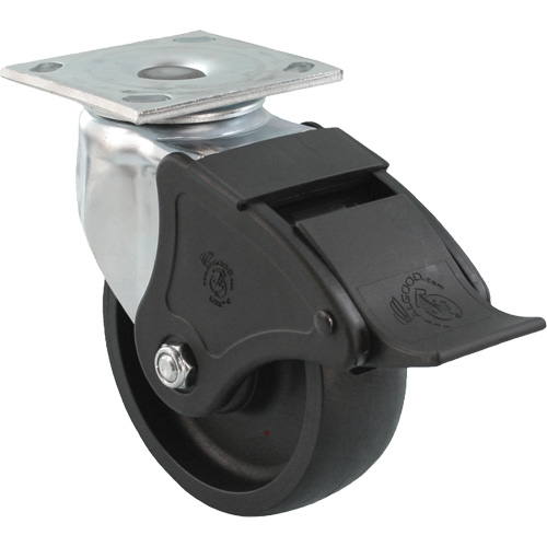 Roulette Emaxx RollX, Pivotant avec frein, 5" (127 mm), Nylon, 1200 lb (544,3 kg) R.M.G. Prévention
