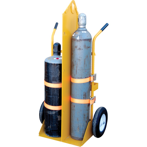 Welding Cylinder Torch Cart, Foam-Filled Wheels, 23-1/8" W x 22-13/16" L Base, 500 lbs. R.M.G. Prévention