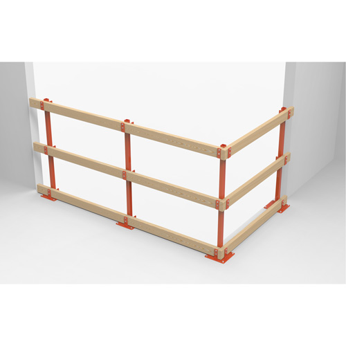 ProGuards Temporary Guard Rail Posts, 8" W x 39" H, Orange R.M.G. Prévention