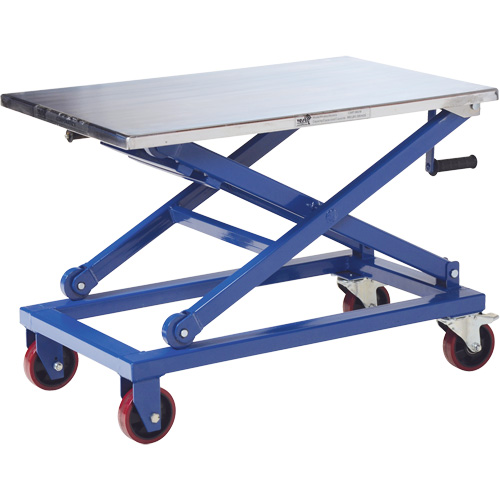 Manual Scissor Lift Table, 37" L x 23-1/2" W, Steel, 660 lbs. Capacity R.M.G. Prévention