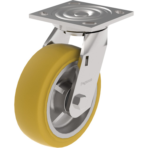 Roulette &agrave; usage moyen de s&eacute;rie 21, Pivotant, 5" (127 mm), Ur&eacute;thane, 840 lb (381 kg) R.M.G. Prévention