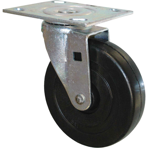 Roulette pivotante en caoutchouc pour chariot &agrave; plateforme R.M.G. Prévention