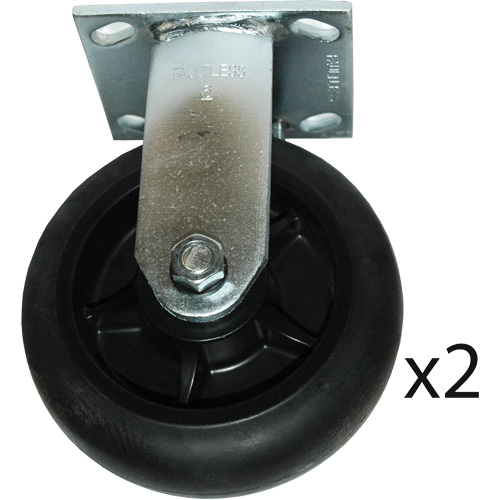 Roulettes fixes pour chariot &agrave; plateforme R.M.G. Prévention