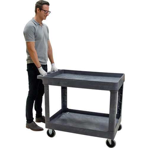 Utility Service Cart, 2 Tiers, 24-5/8" x 32-1/2" x 40", 550 lbs. Capacity R.M.G. Prévention