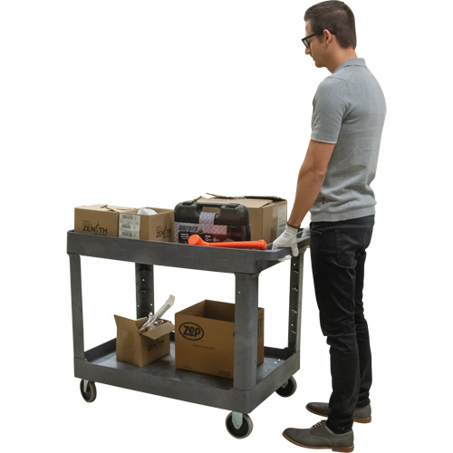 Utility Service Cart, 2 Tiers, 24-5/8" x 32-1/2" x 40", 550 lbs. Capacity R.M.G. Prévention