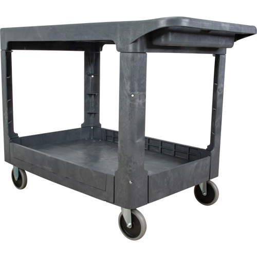 Chariot utilitaire pour l'entretien avec tablette plate, 2 tiers, 25-1/4" x 32-1/4" x 44", Capacit&eacute; 550 lb R.M.G. Prévention