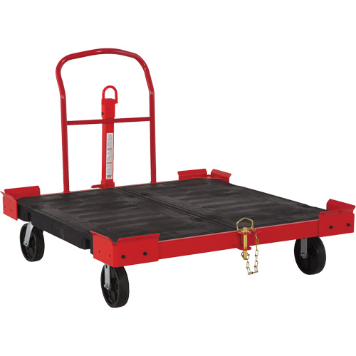 Towable Pallet Cart, 54-1/2" L x 51" W, 2500 lbs. Cap., Polyolefin Wheels R.M.G. Prévention