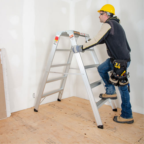 Portable Work-Stand Saw Horse, Aluminum Frame, 12-1/4" D x 56" H R.M.G. Prévention