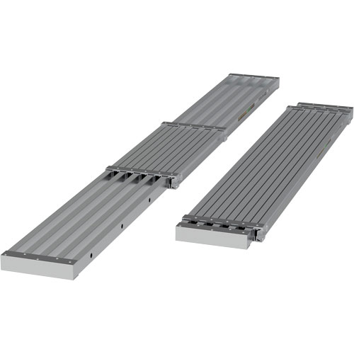 Planche de travail t&eacute;lescopique, 108" la x 12" pr, Capacit&eacute; de 250 lb, D&eacute;mont&eacute; R.M.G. Prévention